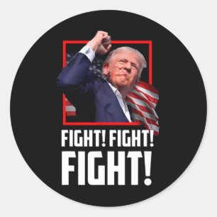 Donald Trump Fight Fighters-aanhangers AM Ronde Sticker