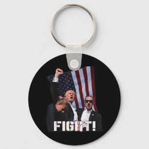 Donald Trump Fight Fighters-aanhangers AM Sleutelhanger