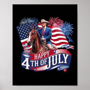 Donald Trump Fijne 4 juli voor patriotten Amerika Poster