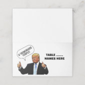 DONALD TRUMP FOLDED PLACE CARDS (Buitenkant ongevouwen)