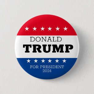 Donald Trump for President 2024 Ronde Button 5,7 Cm
