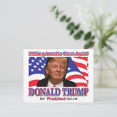 Donald Trump for President Briefkaart (Staand voorkant)