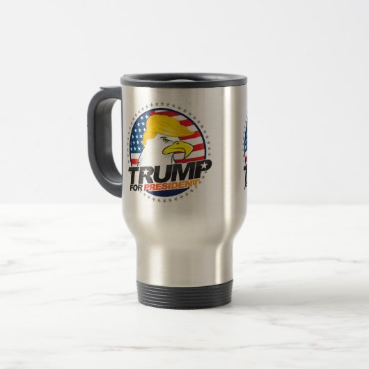 Donald Trump for President Eagle Travel Mug Reisbeker (Voorkant links)