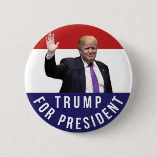 Donald Trump for President Photo Retro Button