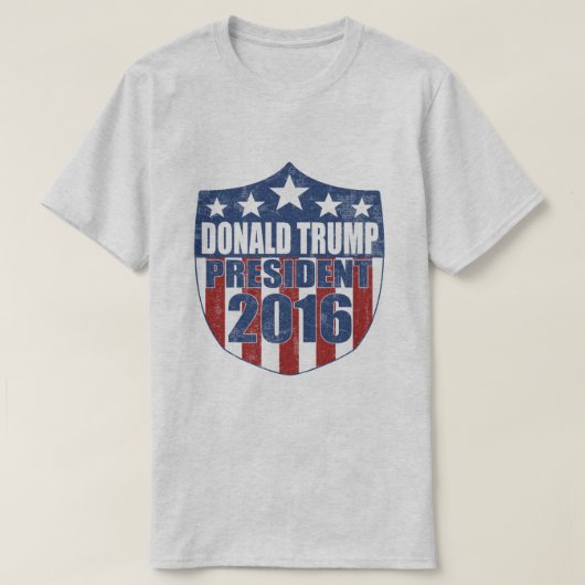 Donald Trump for President Shield T-shirt (Design voorkant)