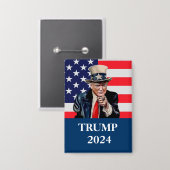 Donald Trump Foto Button (Voorkant / Achterkant)