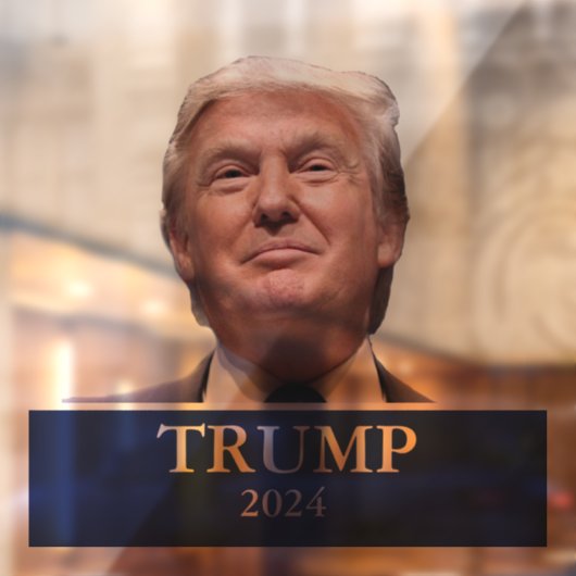 Donald Trump Foto President 2024 Decal (Vel 2)