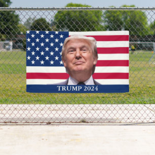 Donald Trump Foto - President 2024 Spandoek