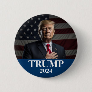Donald Trump Foto - President - genoeg gezegd Pinb Ronde Button 5,7 Cm