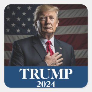 Donald Trump Foto - President -genoeg gezegd Vierkante Sticker