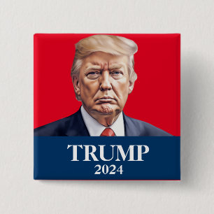 Donald Trump Foto - President genoeg zei Pinback Vierkante Button 5,1 Cm