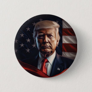 Donald Trump Foto - Presidentieel Ronde Button 5,7 Cm