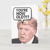 DONALD TRUMP FUNNY ANNIVERSAIRE Carte de voeux (Fleur jaune)