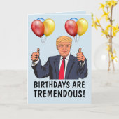 DONALD TRUMP FUNNY ANNIVERSAIRE CARTES DE SALUT (Fleur jaune)