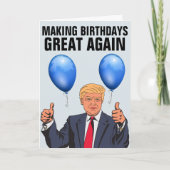 DONALD TRUMP FUNNY Anniversaire Cartes de voeux (Devant)