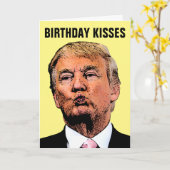 DONALD TRUMP FUNNY BIRTHDAY CARDS KAART (Gele Bloem)