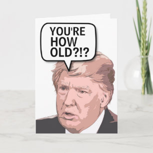 DONALD TRUMP FUNNY BIRTHDAY Wenskaart Kaart