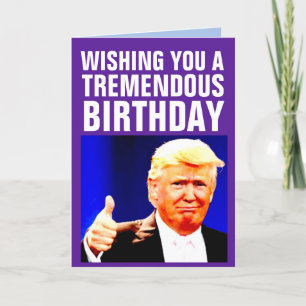 DONALD TRUMP FUNNY BIRTHDAY WENSKAARTEN FEESTDAGEN KAART