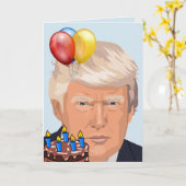 DONALD TRUMP Funny BIRTHDAY-Wenskaarten Kaart (Gele Bloem)