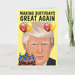 DONALD TRUMP Funny BIRTHDAY-Wenskaarten Kaart