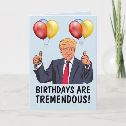 DONALD TRUMP FUNNY BIRTHDAY WENSKAARTEN KAART (Voorkant)