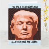 DONALD TRUMP FUNNY CARTES FÊTES DES PÈRES (Fleur jaune)