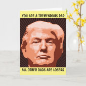 DONALD TRUMP FUNNY CARTES FÊTES DES PÈRES (Fleur jaune)