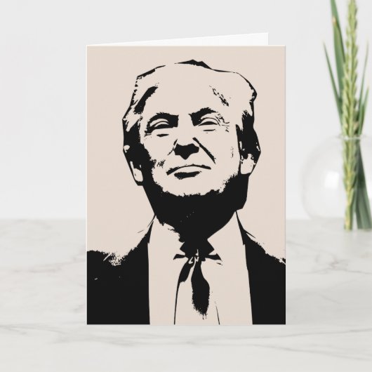 DONALD TRUMP FUNNY HEUREUX CARTES DE SALUT D'ANNIV (Devant)