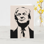 DONALD TRUMP FUNNY HEUREUX CARTES DE SALUT D'ANNIV (Fleur jaune)
