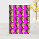 DONALD TRUMP FUNNY HEUREUX CARTES DE SALUT D'ANNIV (Fleur jaune)