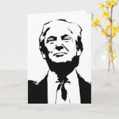 DONALD TRUMP FUNNY HEUREUX CARTES DE SALUT D'ANNIV (Fleur jaune)