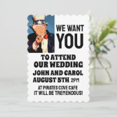 DONALD TRUMP FUNNY WEDDING INVITATIONS KAART (Staand voorkant)