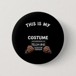 Donald Trump Gevangenis Halloween Kostuum Ronde Button 5,7 Cm