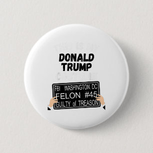 Donald Trump gevangenis veroordeelde outfit, anti  Ronde Button 5,7 Cm