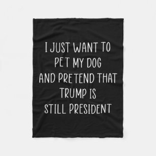 Donald Trump Gifts Pet Mijn Hond Republikeins Cons Fleece Deken