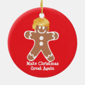 Donald Trump Gingerbread Man Keramisch Ornament (Achterkant)