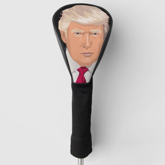 DONALD TRUMP GOLF DRIVER HOESJE GOLFHEADCOVER (Voorkant)