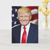 DONALD TRUMP GRANDES CARTES D'ANNIVERSAIRE (Fleur jaune)
