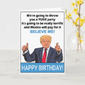 Donald Trump Grappig Cadeau voor Verjaardag Kaart (Gele Bloem)