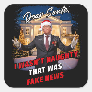 Donald Trump Grappige grap, Beste Kerstman, nepnie Vierkante Sticker