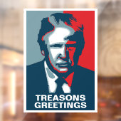 Donald Trump Greetings Raamsticker (Vel 2)