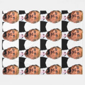 DONALD TRUMP GROTE FLEECE BLANKET DEKEN (Voorkant (Horizontaal))