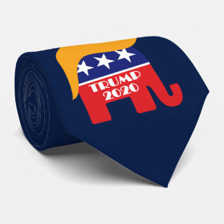 Donald Trump Haar GOP Olifant Logo 2020 Stropdas