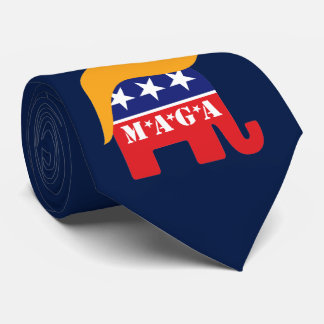 Donald Trump Haar GOP Olifant Logo MAGA Stropdas