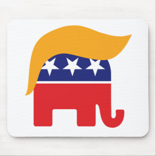 Donald Trump Haar GOP Olifant Logo Muismat