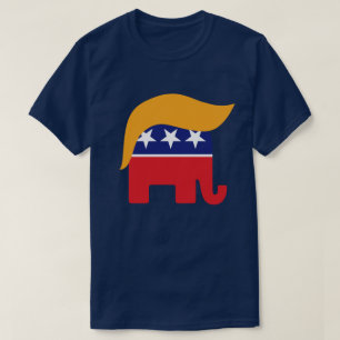 Donald Trump Haar GOP Olifant Logo T-shirt