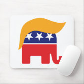 Donald Trump Hair GOP Elephant Logo Muismat (Met muis)