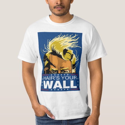 Donald Trump Hair's Basic T-Shirt van je muur Mann (Voorkant)