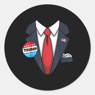 Donald Trump Halloween kostuum pak voor peuter Ki Ronde Sticker