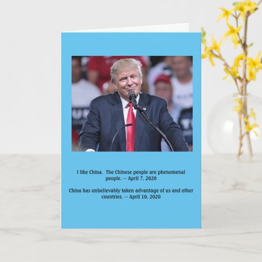 Donald Trump "Heb je kakker"-Birthday-kaart Kaart (Gele Bloem)